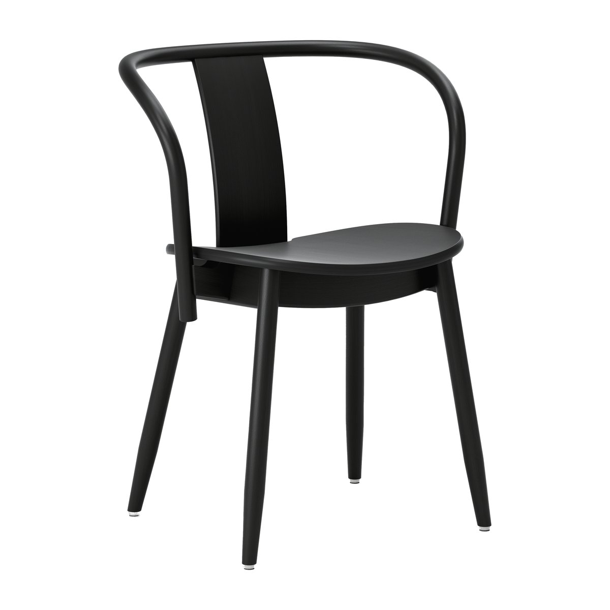 Massproductions Icha chair Black stained beech | Scandinavian Design | Chairs | Black