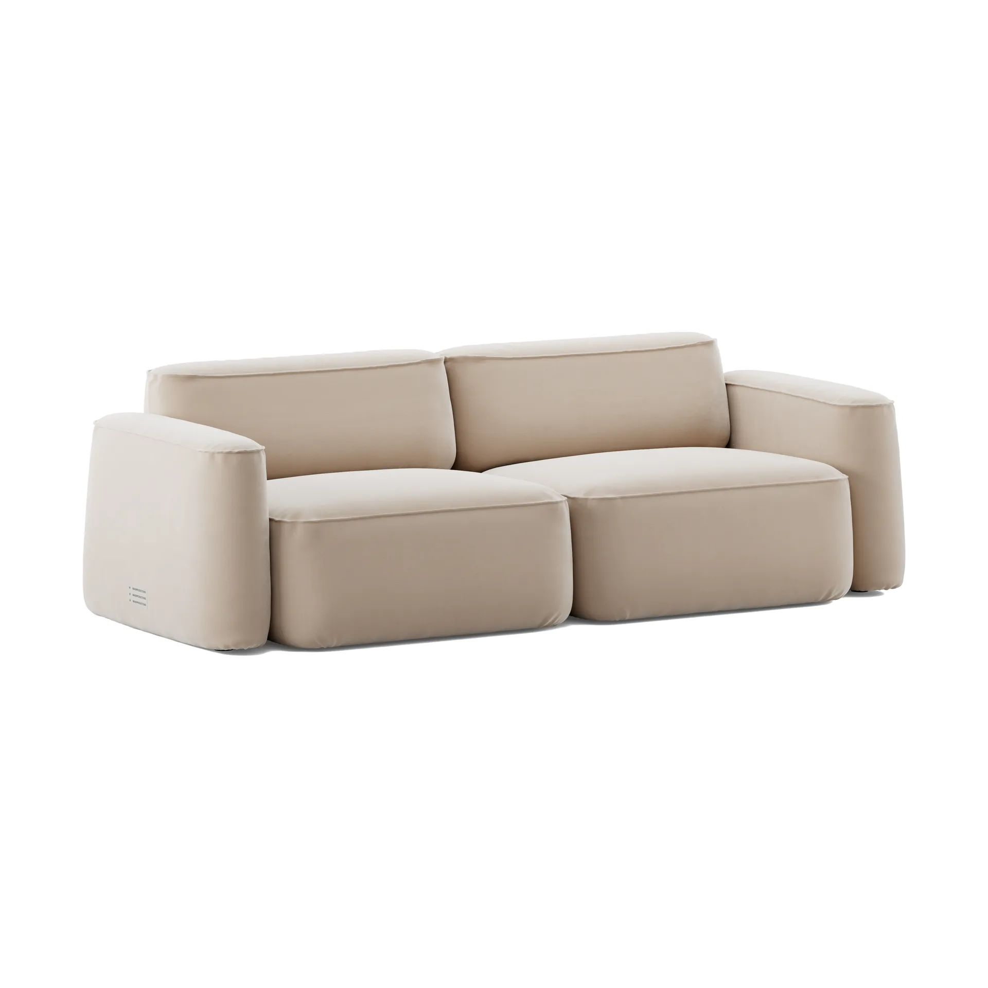 Patch 2.5-seater sofa, Atlantis 52 Alabaster Massproductions