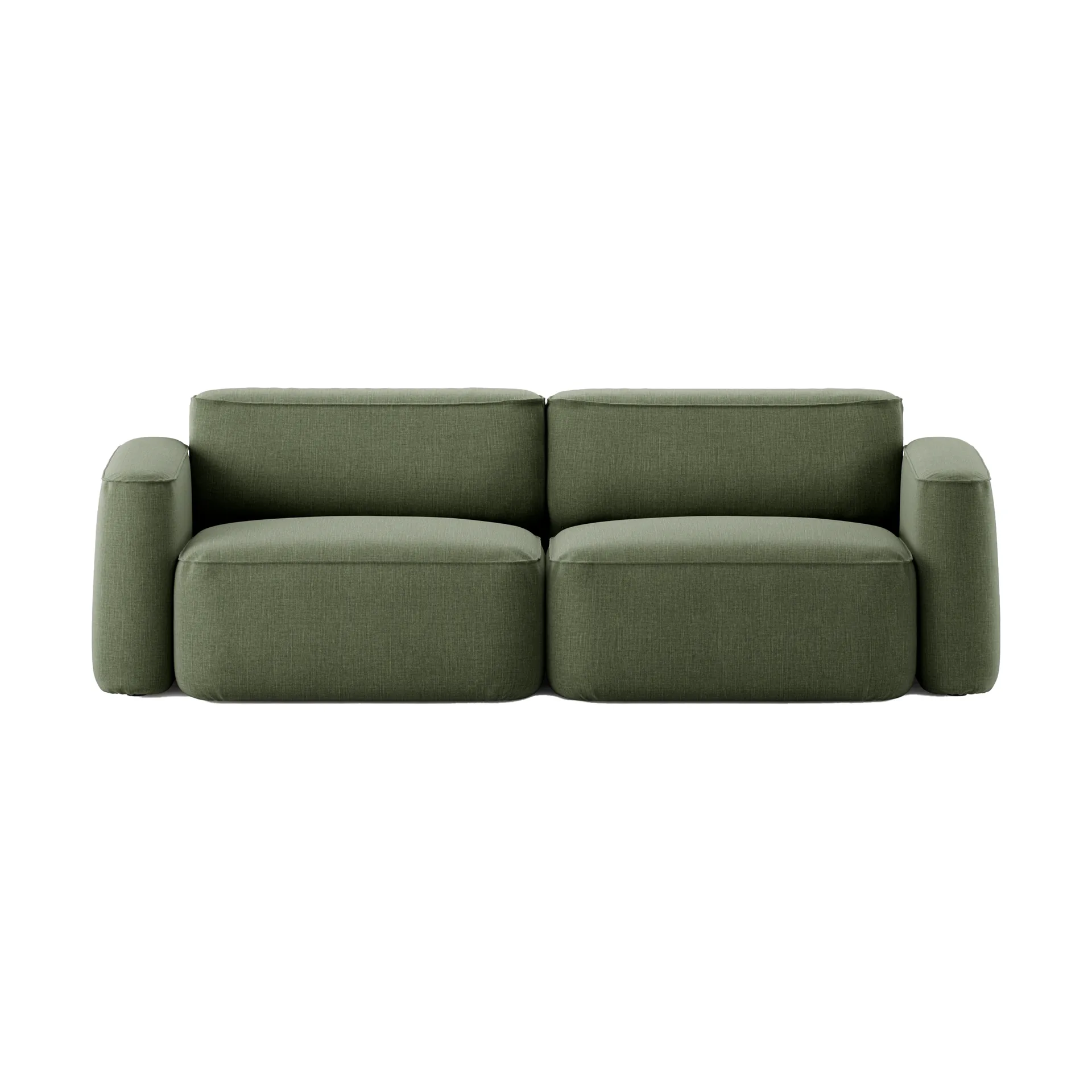 Patch 2.5-seater sofa, Linara 100 Tarragon Massproductions