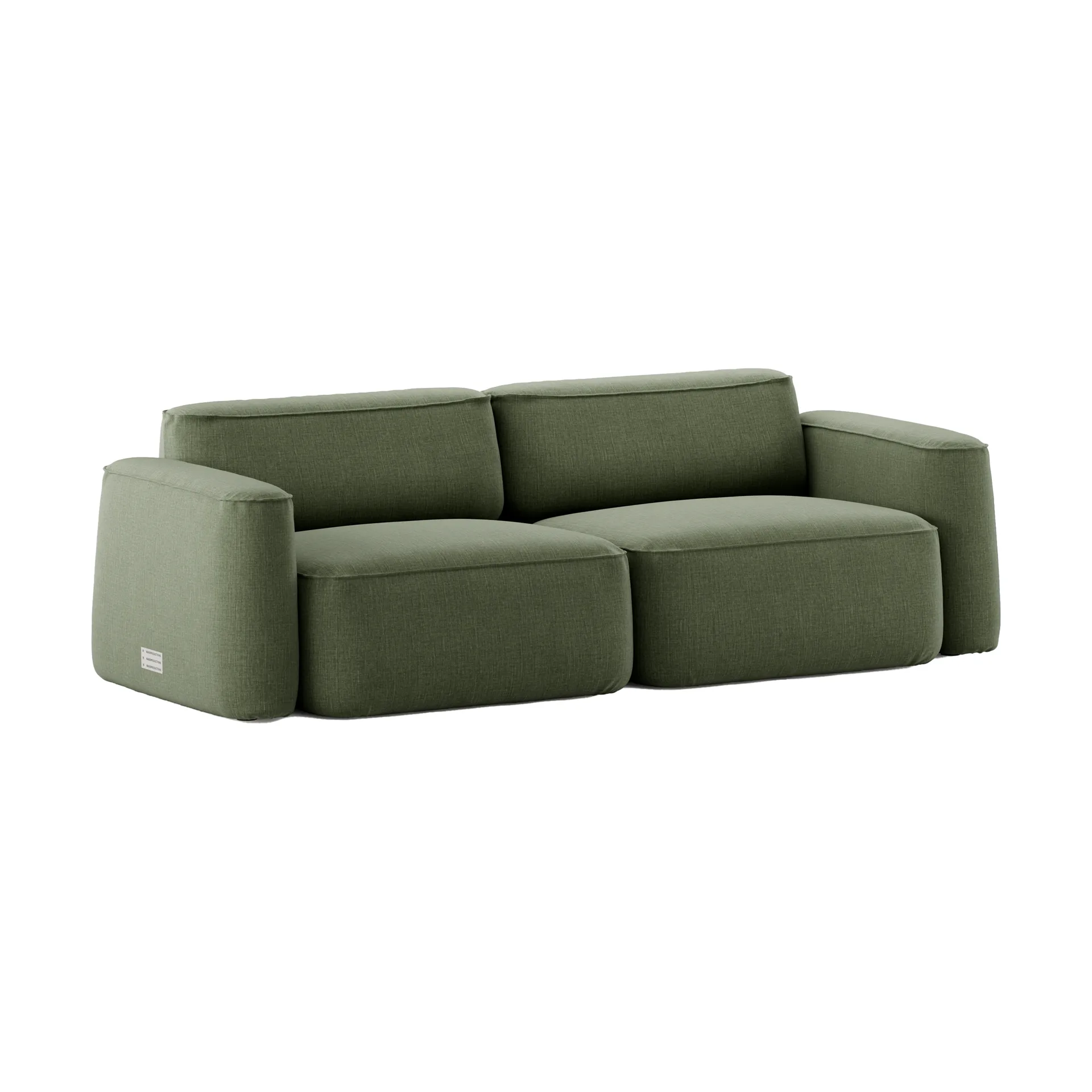 Patch 2.5-seater sofa, Linara 100 Tarragon Massproductions