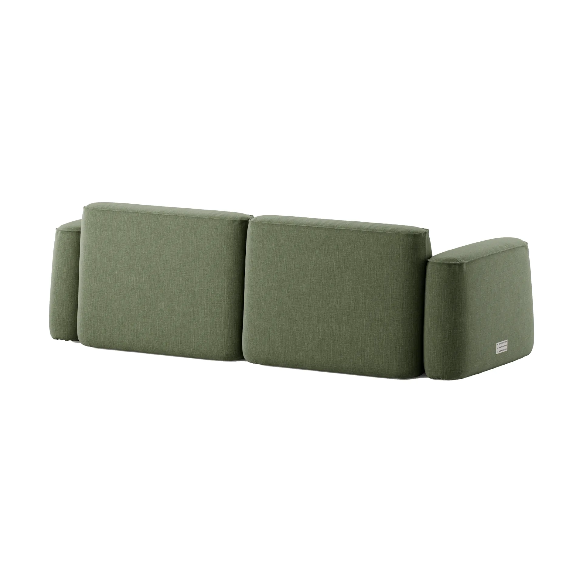 Patch 2.5-seater sofa, Linara 100 Tarragon Massproductions