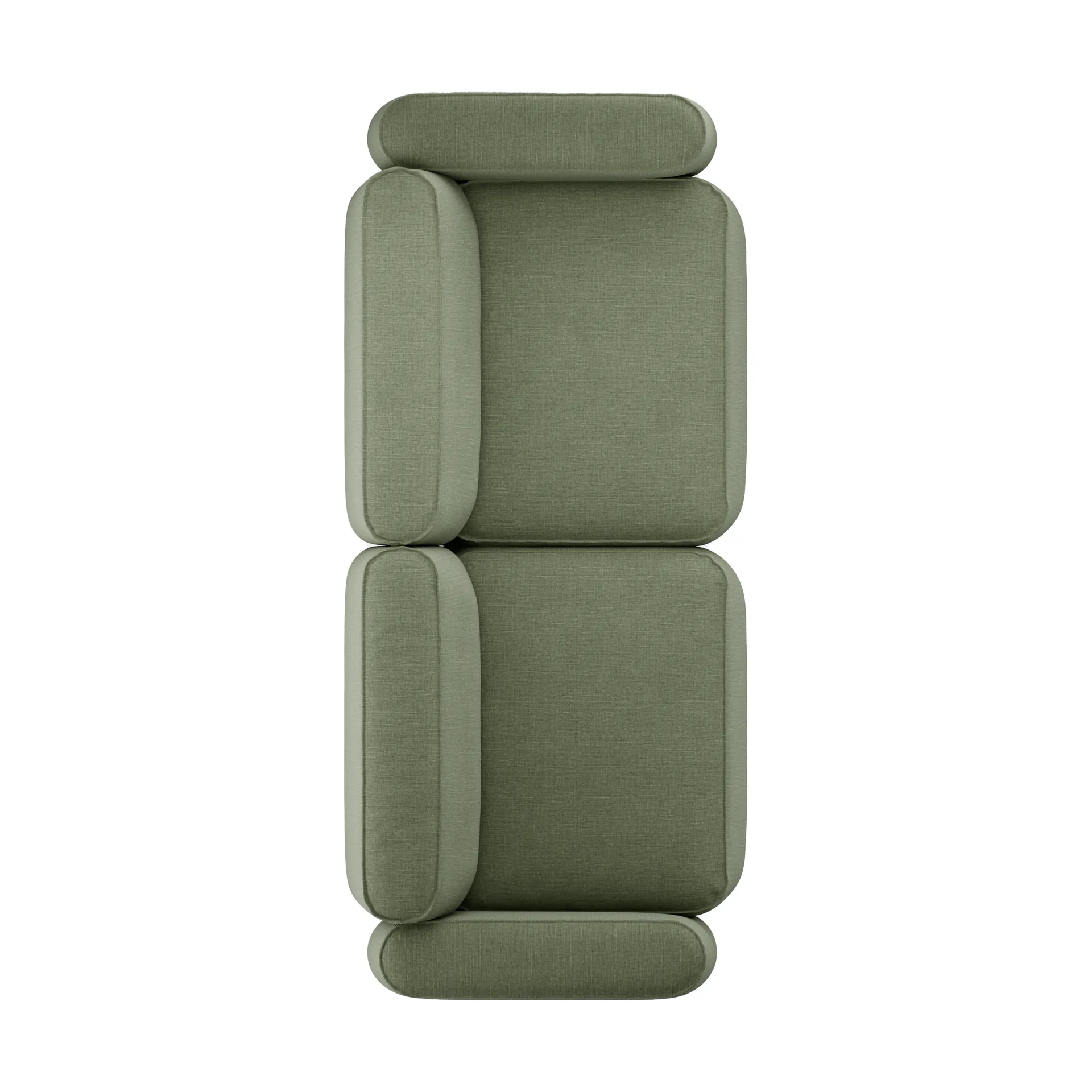Patch 2.5-seater sofa, Linara 100 Tarragon Massproductions