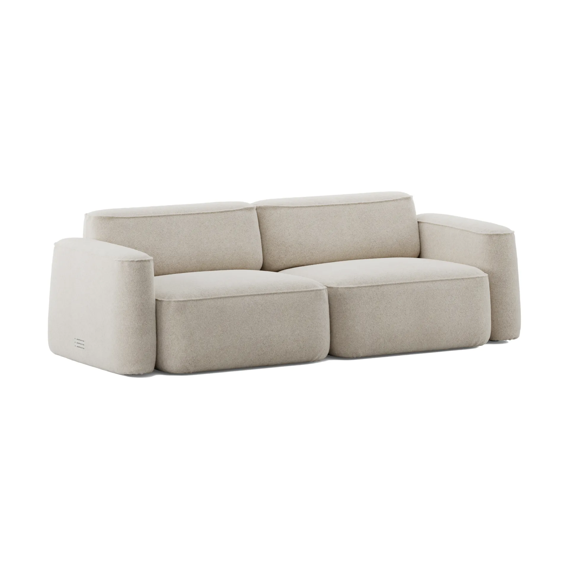 Patch 2.5-seater sofa, Spiral 21 Chalk Massproductions