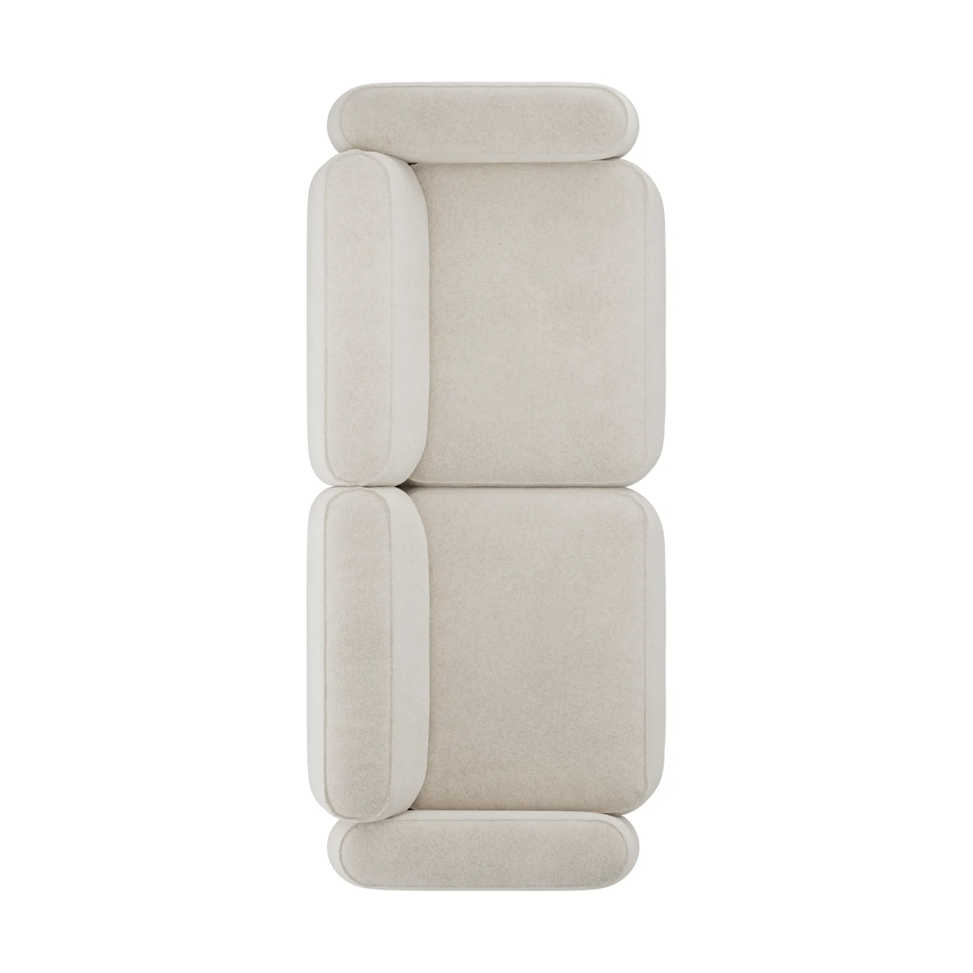 Patch 2.5-seater sofa, Spiral 21 Chalk Massproductions