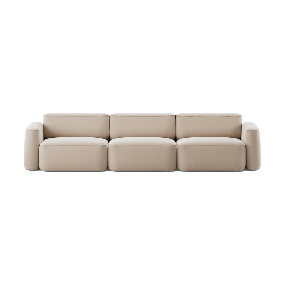 Massproductions Patch 3-seater sofa Atlantis 52 Alabaster