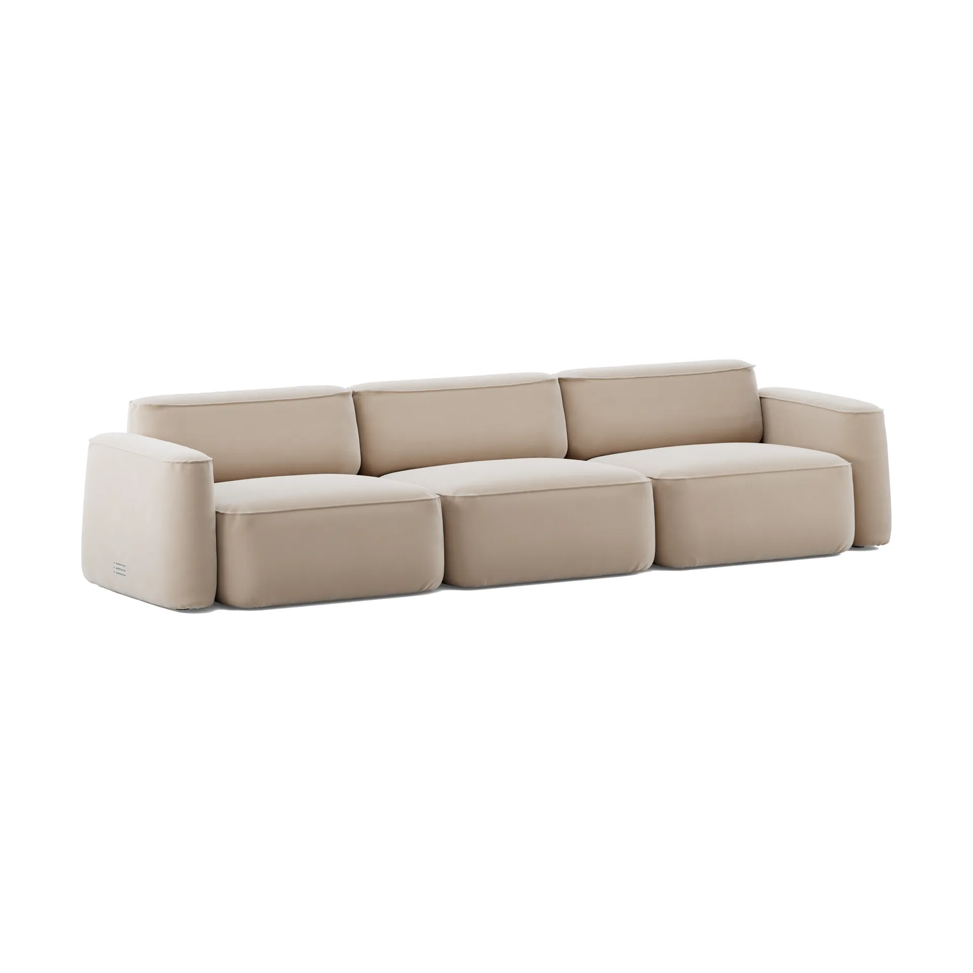 Patch 3-seater sofa, Atlantis 52 Alabaster Massproductions