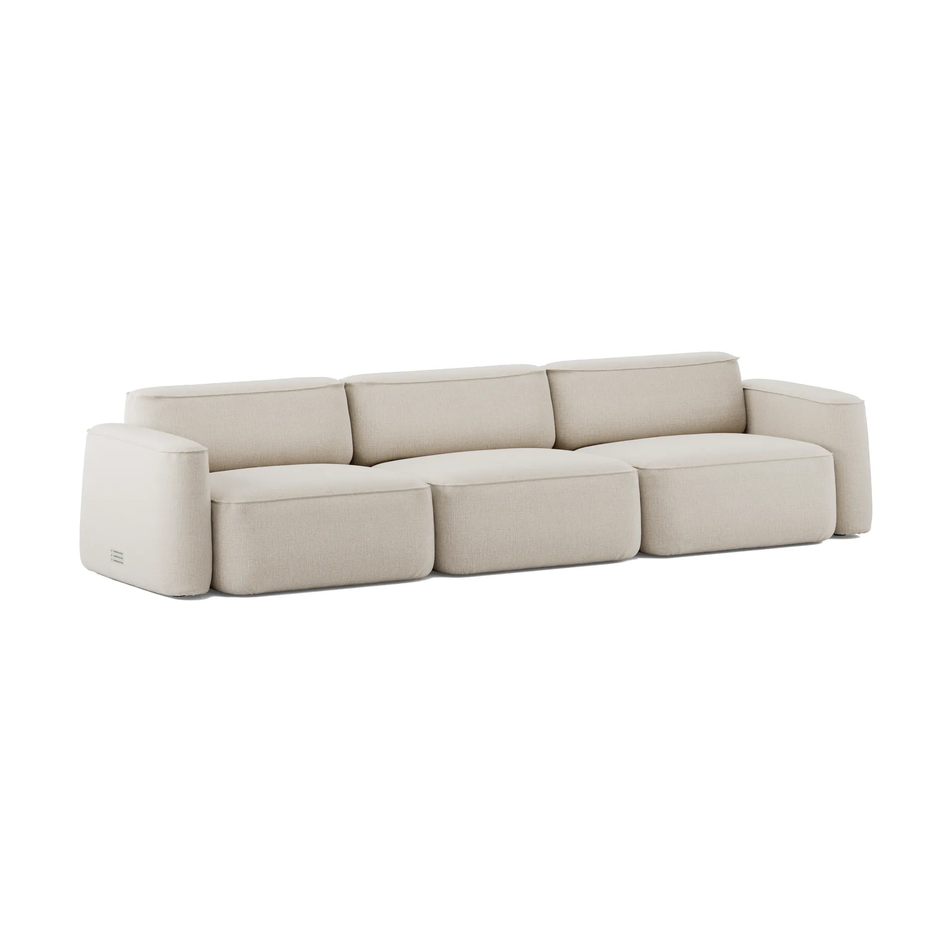 Patch 3-seater sofa, Linara 05 Porridge Massproductions