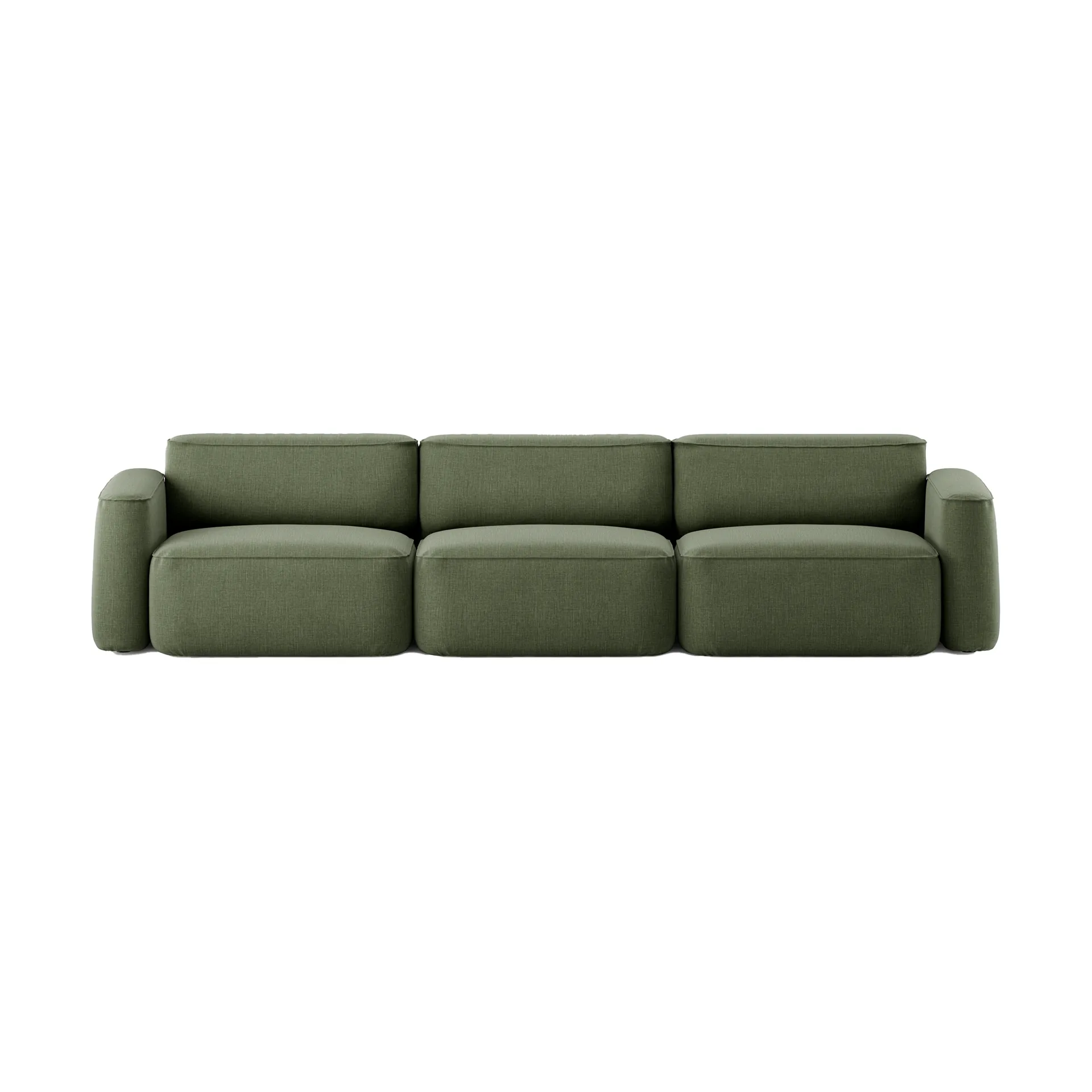 Patch 3-seater sofa, Linara 100 Tarragon Massproductions
