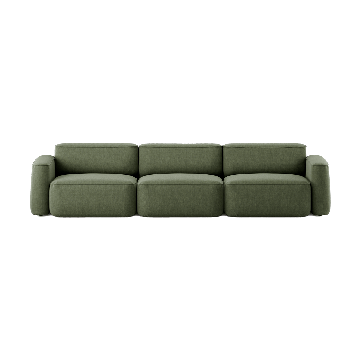 Massproductions Patch 3-seater sofa Linara 100 Tarragon