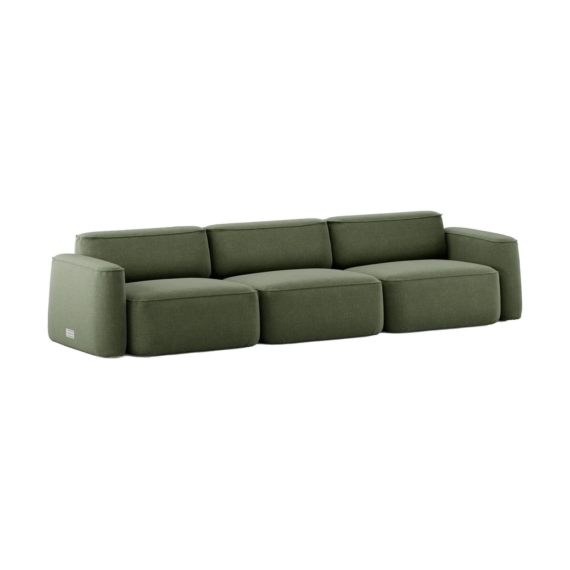 Patch 3-seater sofa, Linara 100 Tarragon Massproductions
