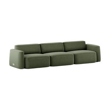 Patch 3-seater sofa - Linara 100 Tarragon - Massproductions