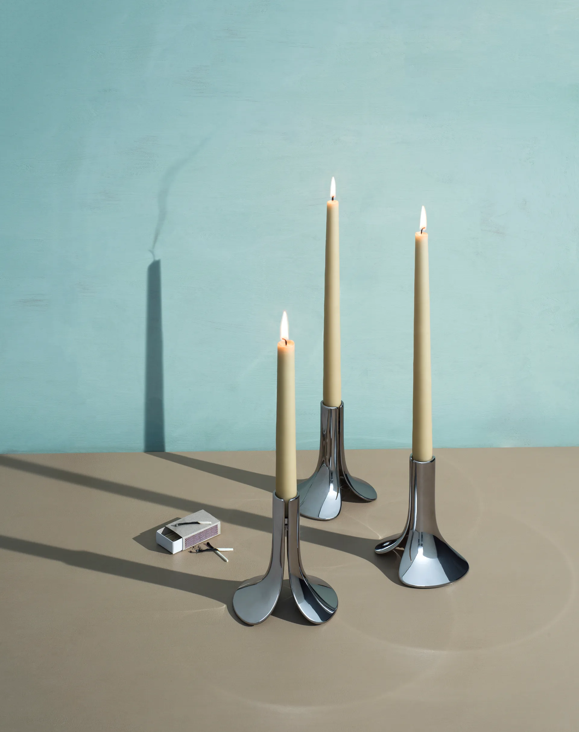 Pinci candle sticks, Chrome Massproductions