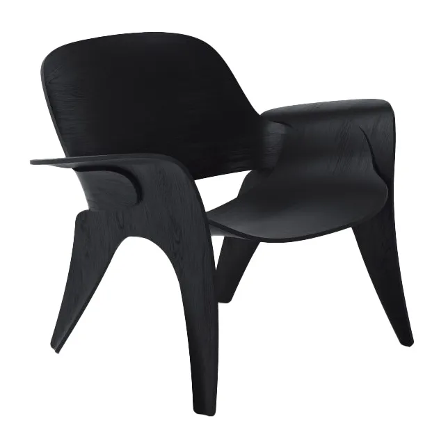 Massproductions Rose chair Dark stained oak | Scandinavian Design | Armchairs & footstools | Black