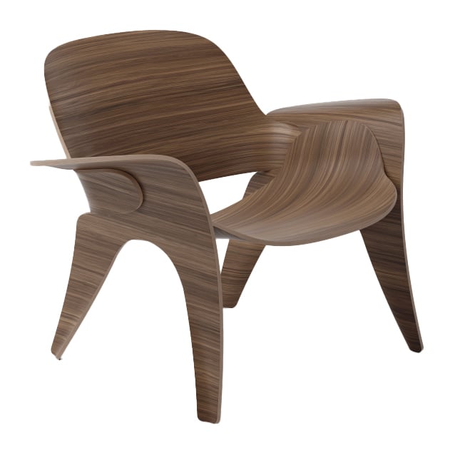 Massproductions Rose chair Walnut | Scandinavian Design | Armchairs & footstools | Brown