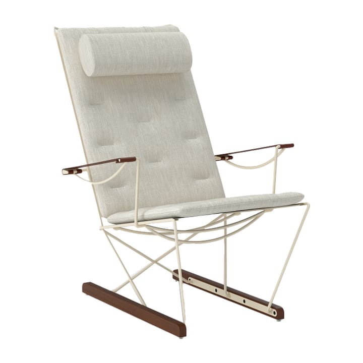 Spark lounge chair, ivory-walnut stained beech - Romo Ruskin Quill 7757/10 - Massproductions