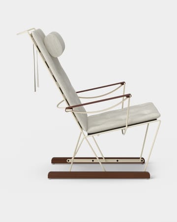Spark lounge chair, ivory-walnut stained beech - Romo Ruskin Quill 7757/10 - Massproductions