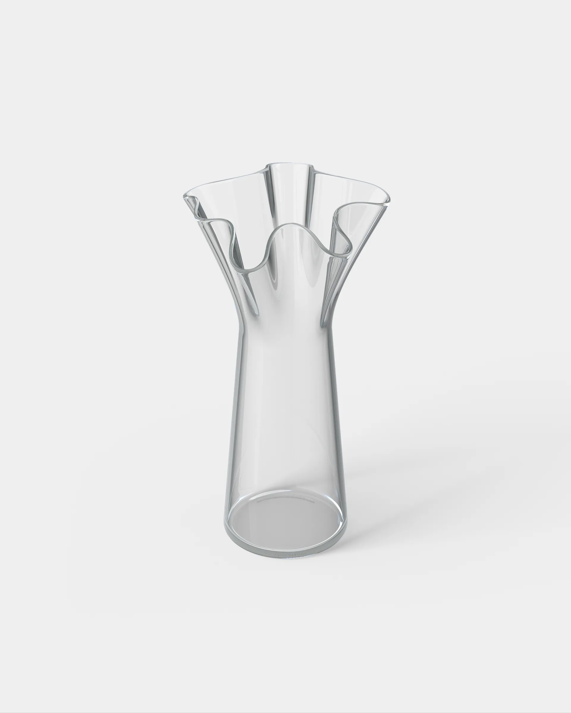 Trippy vase, Clear glass Massproductions