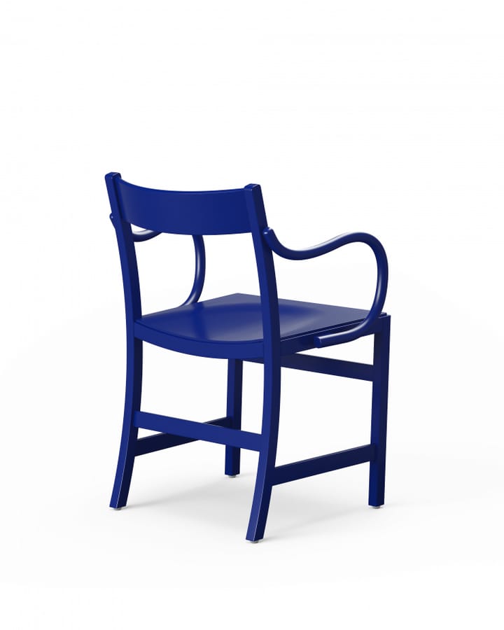 Waiter XL armchair - Blue varnished beech - Massproductions