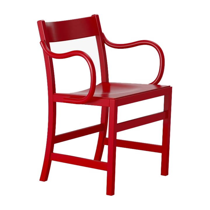 Waiter XL armchair - Red varnished beech - Massproductions