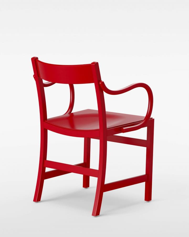 Waiter XL armchair - Red varnished beech - Massproductions