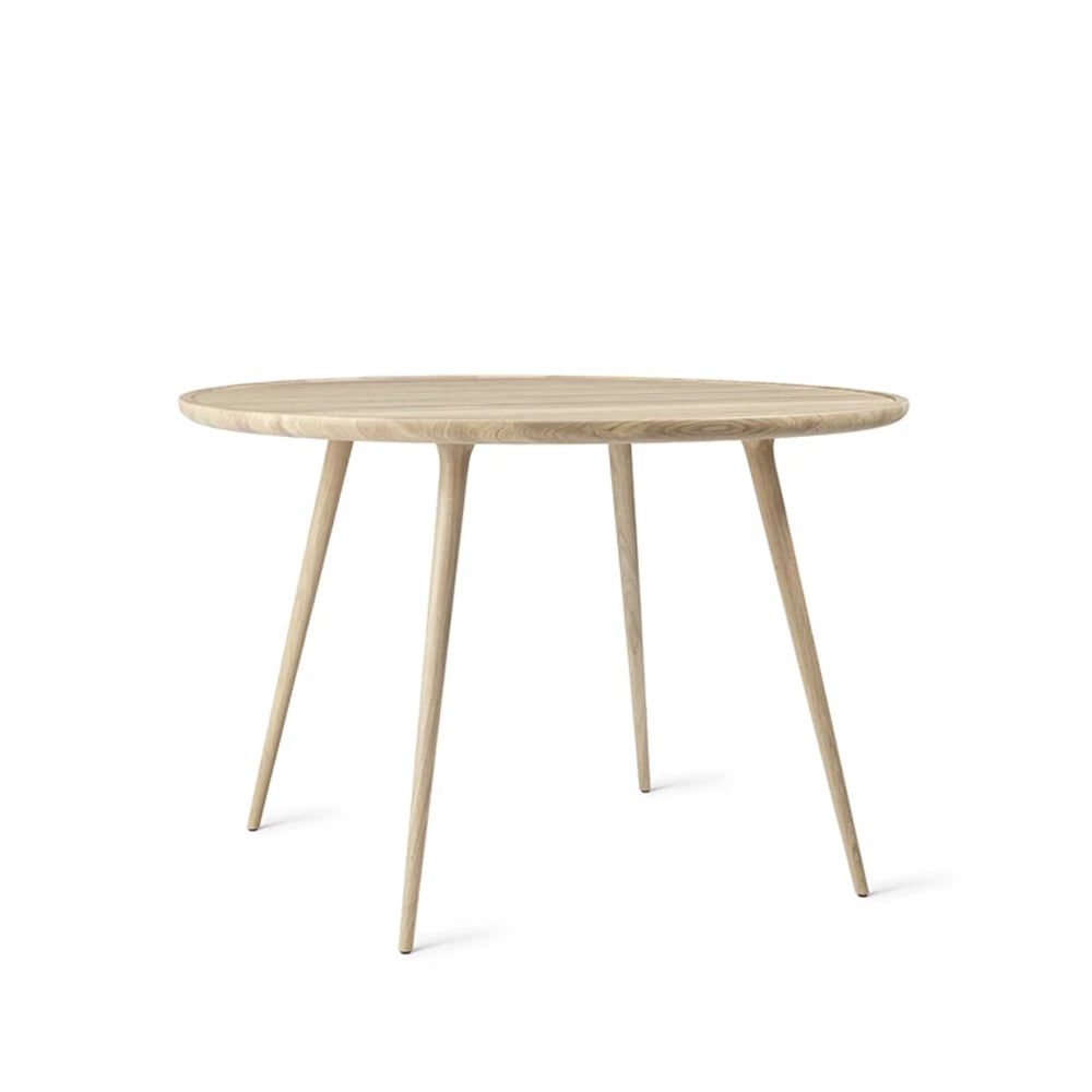 Mater Accent dining table round Oak white pigmenterad matte lacquer. o110 cm