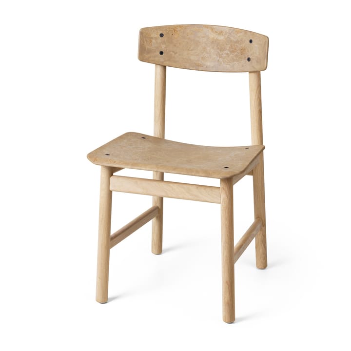 Conscious BM3162 chair - Soaped oak-coffee waste light - Mater