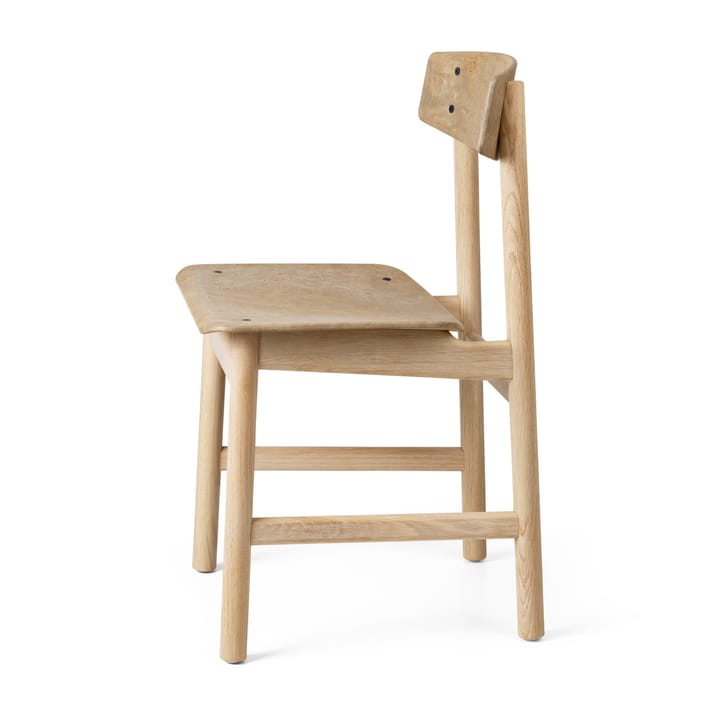 Conscious BM3162 chair - Soaped oak-coffee waste light - Mater