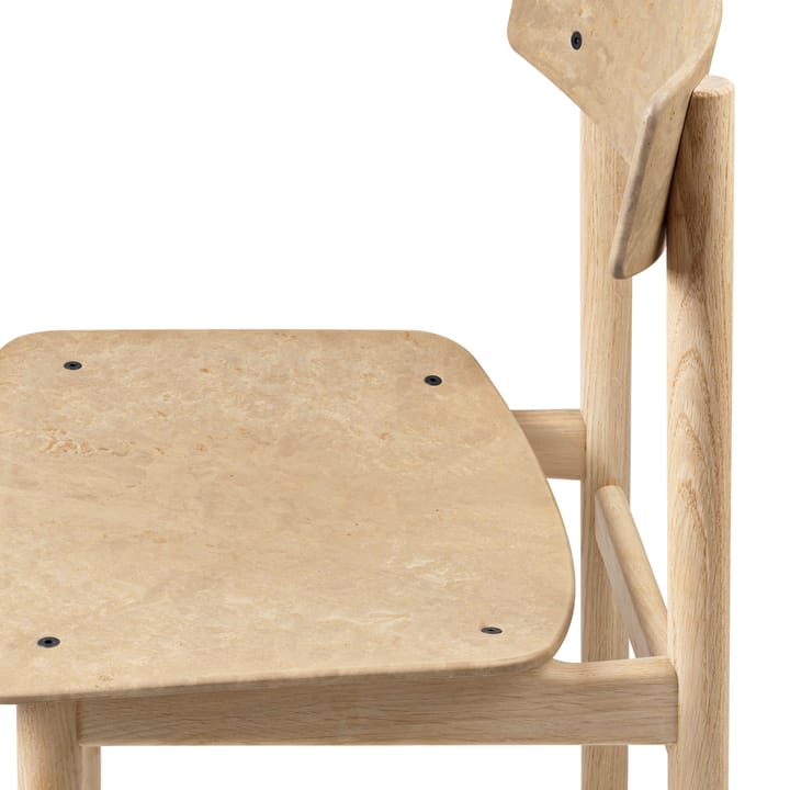 Conscious BM3162 chair - Soaped oak-coffee waste light - Mater