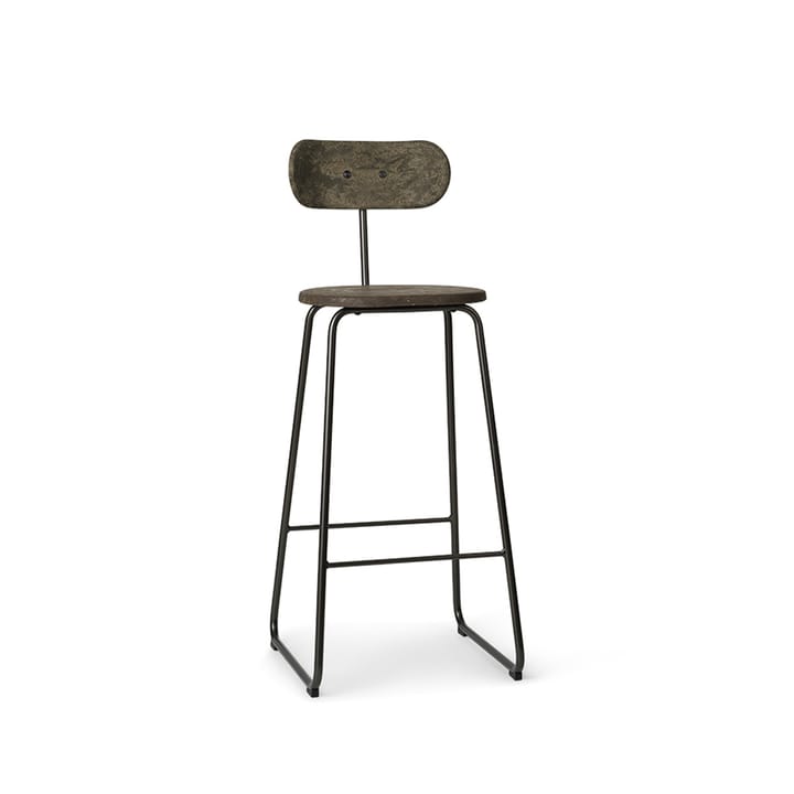 Earth bar stool - Coffee. h.69. black steel stand - Mater