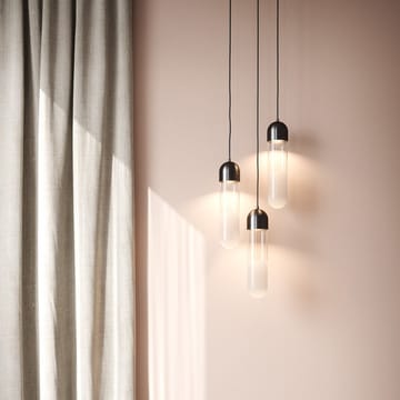 Firefly pendant lamp - Black. glass/sand blasted glass screen - Mater