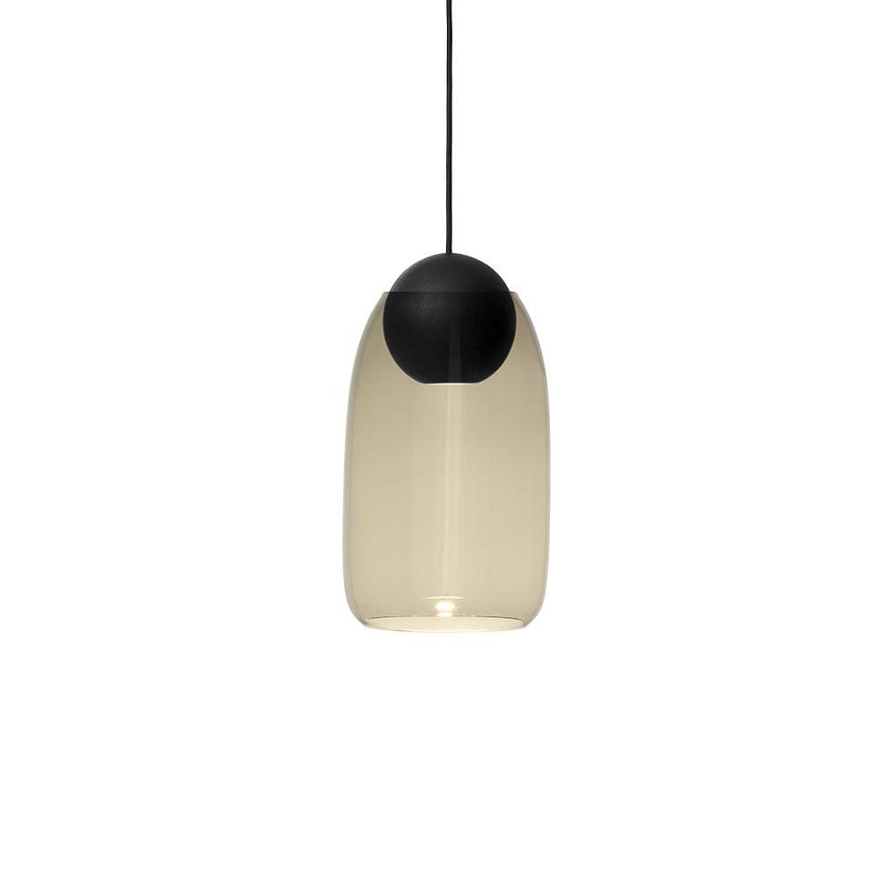 Mater Liuku Ball pendant lamp glass. black lacquered lind
