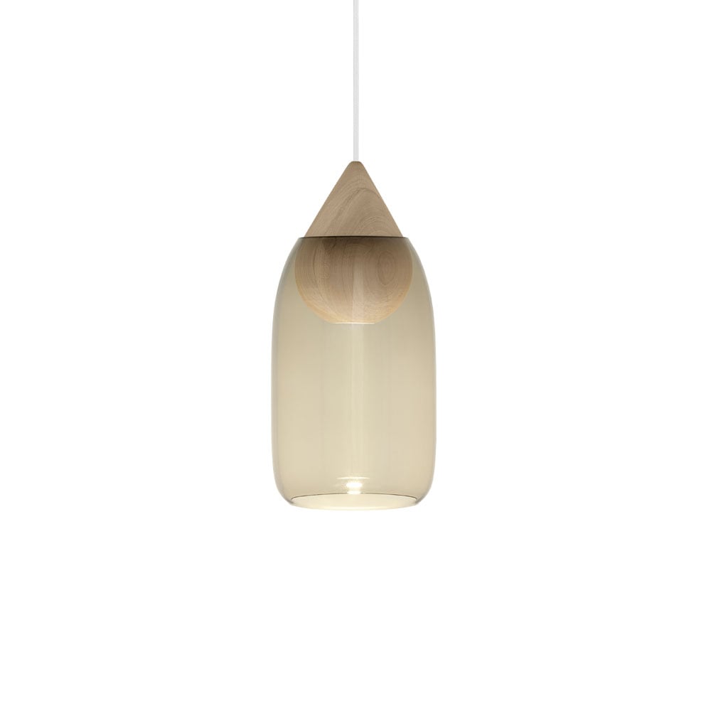 Mater Liuku Drop pendant lamp glass. matt lacquered lind