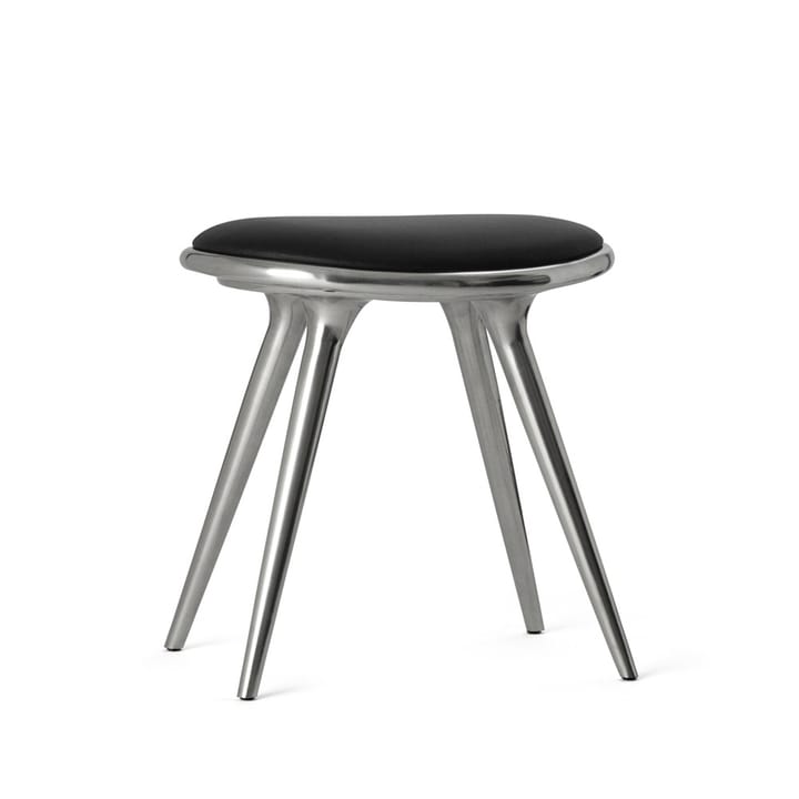 Mater stool - Leather black. aluminum stand - Mater