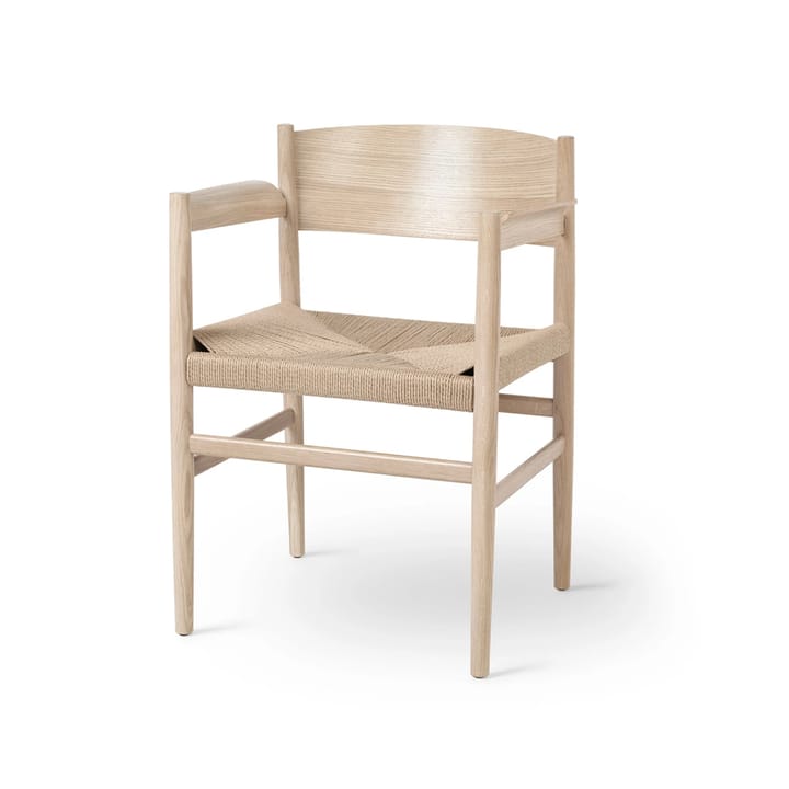 Nestor armchair - oak matt varnished, natural braided seat - Mater