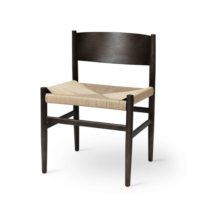 Nestor stool - oak sirka grey, natural braided seat - Mater