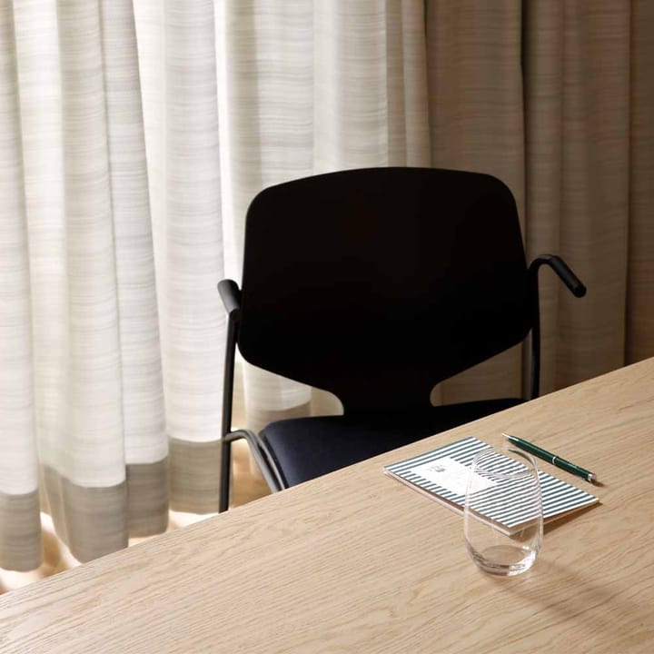 Nova Sea arm chair, Black. black steel stand Mater