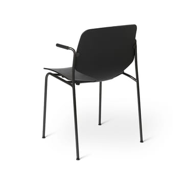 Nova Sea arm chair - Black. black steel stand - Mater