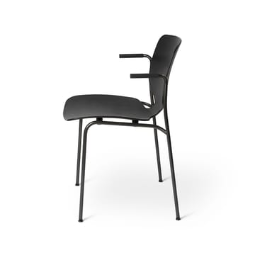 Nova Sea arm chair - Black. black steel stand - Mater