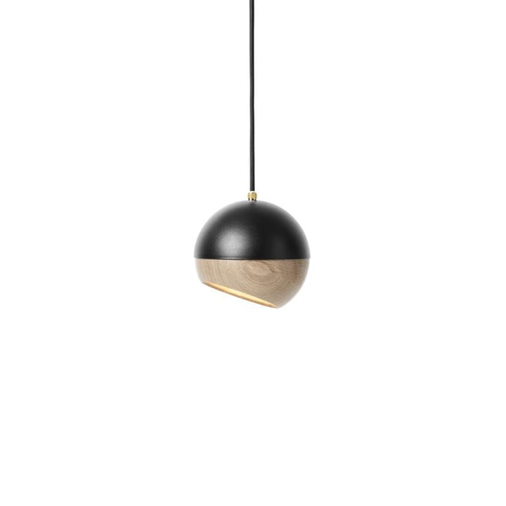 Ray pendant lamp - black, medium, oak detail on screen - Mater