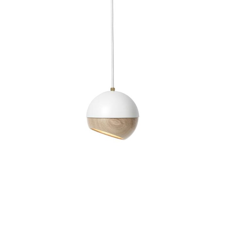 Ray pendant lamp - white, medium, oak detail on screen - Mater