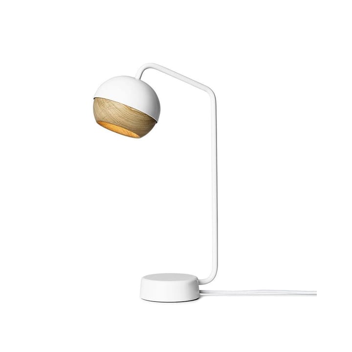 Ray table lamp - white, oak detail on screen - Mater