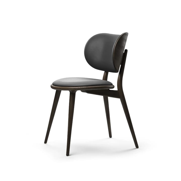 The Dining Chair chair - leather black, black stained beech - Mater