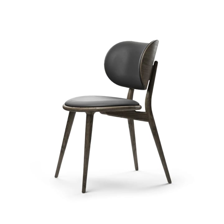 The Dining Chair chair - leather black, sirka grey oak stand - Mater