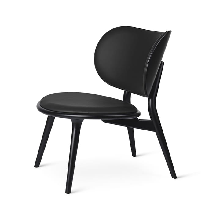 The Lounge Chair lounge chair - leather black, black stained beech stand - Mater