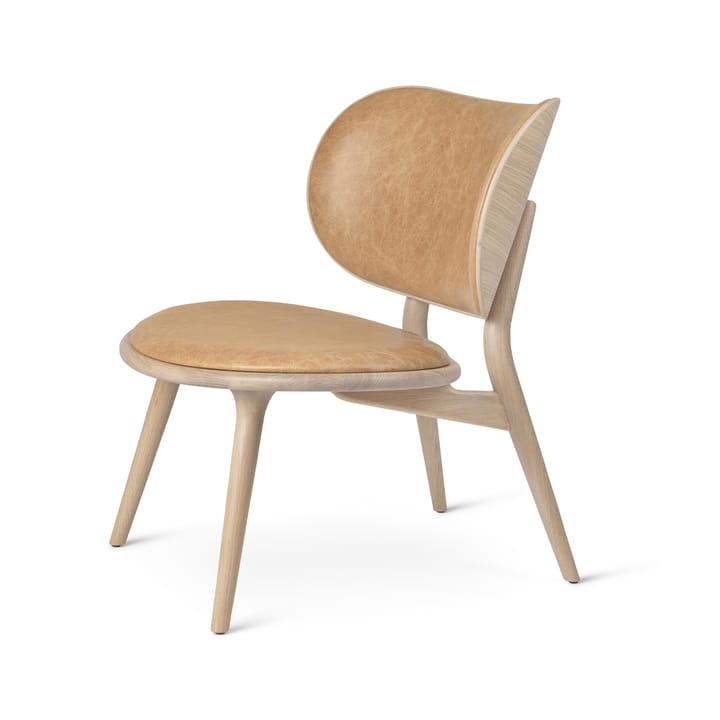 The Lounge Chair lounge chair - leather natural, matt varnished oak stand - Mater
