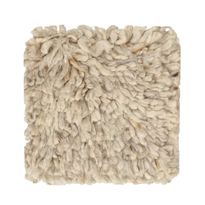 Matt sample Cozy wool rug - Beige - Material Samples