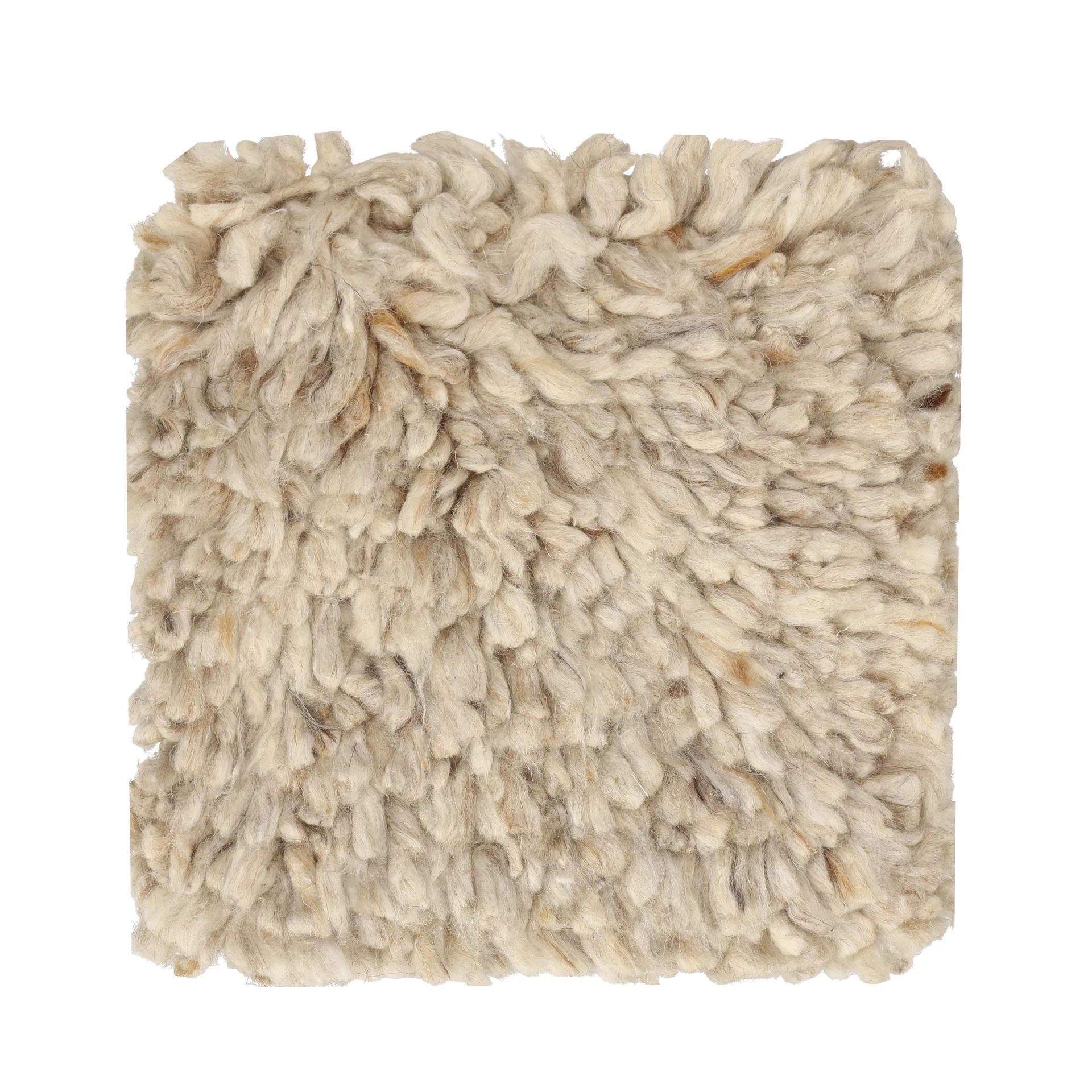 Matt sample Cozy wool rug, Hazel Material Samples