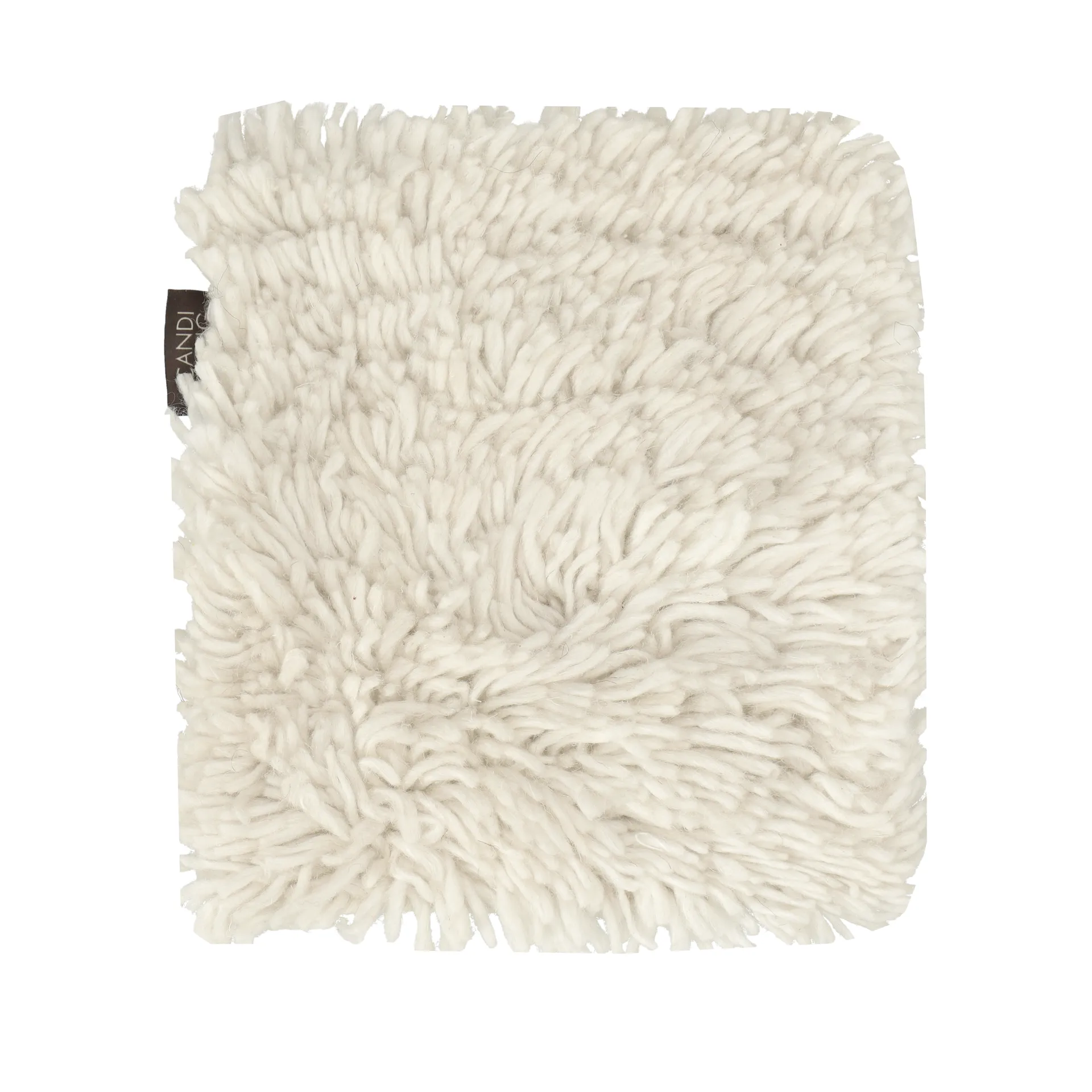 Matt sample Cozy wool rug, Natural white Material Samples