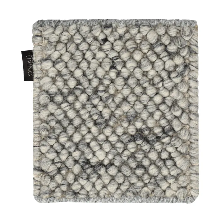 Sample flock wool rug - Natural gray - Material Samples