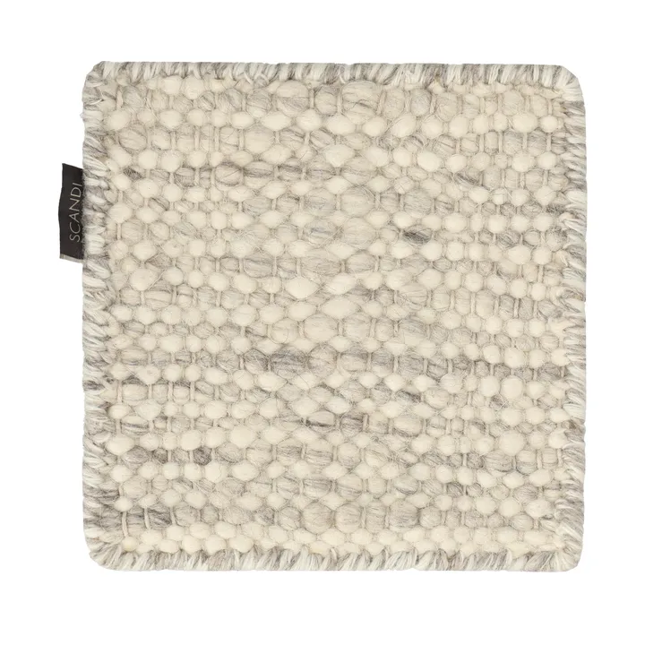 Sample Matt Fawn wool rug - White - Material Samples